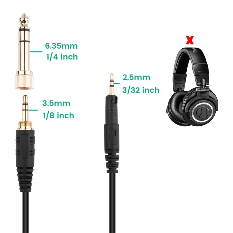 AB33-ATH-M50x kabel, opgerolde - Audio Technica Headphone Ath-M50X recensie en prijs